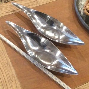 2 Pretty Metal Bowls or Decor Pieces